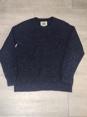 O’Hanlon Mills Navy Speckled Knit Sweater - Sz M